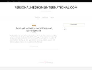 personalmedicineinternational.com screenshot
