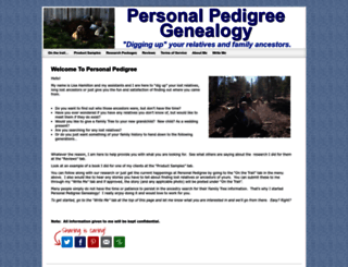 personalpedigree.com screenshot