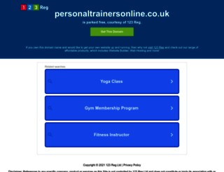 personaltrainersonline.co.uk screenshot