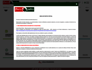 perupetro.com.pe screenshot