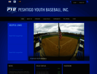 peshtigoyouthbaseball.com screenshot
