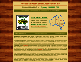 pestcontrol.org.au screenshot