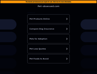 pet-obsessed.com screenshot