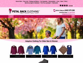 petalbackclothing.com.au screenshot