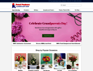 petalpushersflowers.ca screenshot