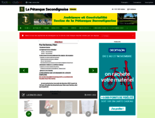petanque-secondignoise.clubeo.com screenshot