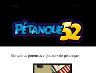 petanque52.com screenshot