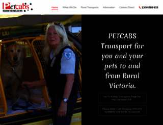 petcabs.com.au screenshot