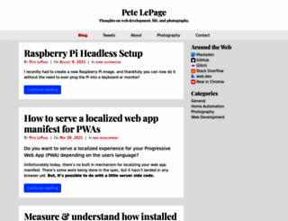 petelepage.com screenshot