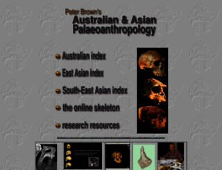 peterbrown-palaeoanthropology.net screenshot