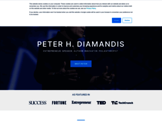 peterdiamandis.com screenshot