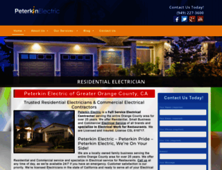 peterkinelectric.com screenshot