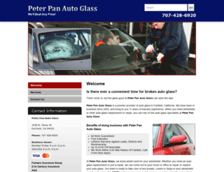 peterpanautoglass.com screenshot