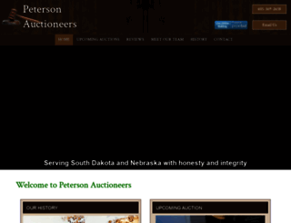 petersonauctioneers.com screenshot