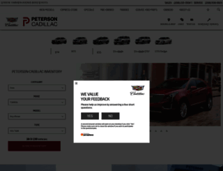 petersoncadillac.com screenshot