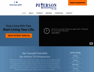 petersonchiropractic.org screenshot