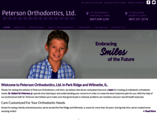 petersonorthodontics.net screenshot