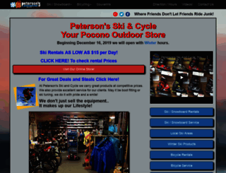 petersonsskiandcycle.com screenshot