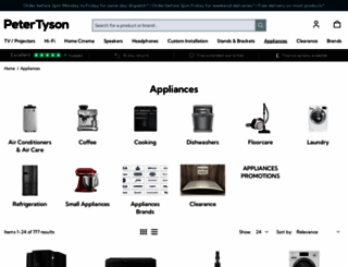 petertysonappliances.co.uk screenshot