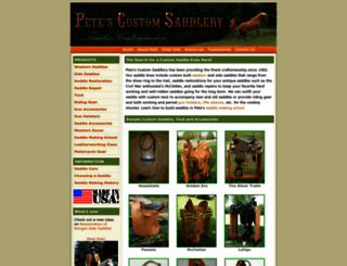 petescustomsaddles.com screenshot