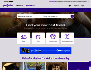 petfinders.com screenshot
