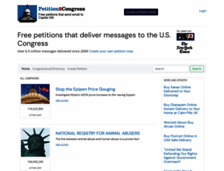 petition2congress.com screenshot