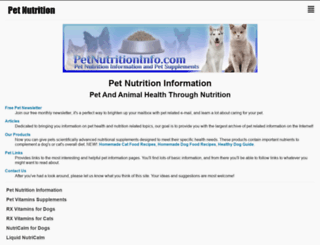 petnutritioninfo.com screenshot
