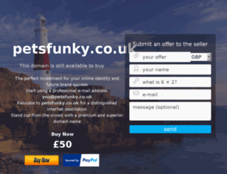 petsfunky.co.uk screenshot