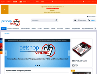 petshop-vetline.de screenshot