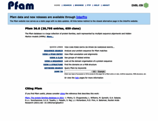 pfam.xfam.org screenshot