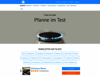 pfannen-test.de screenshot