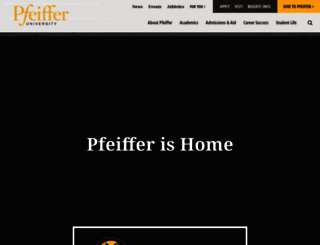 pfeiffer.edu screenshot