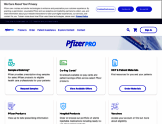 pfizerpro.com screenshot