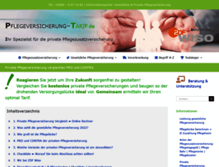 pflegeversicherung-tarif.de screenshot