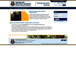 pg.oaucdl.edu.ng screenshot