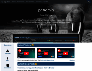 pgadmin.org screenshot