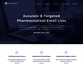 pharmaceuticallistservices.com screenshot