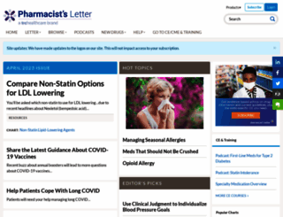 pharmacistsletter.com screenshot
