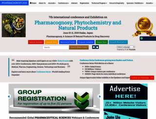 pharmacognosy-phytochemistry-natural-products.pharmaceuticalconferences.com screenshot