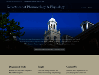 pharmacology.georgetown.edu screenshot