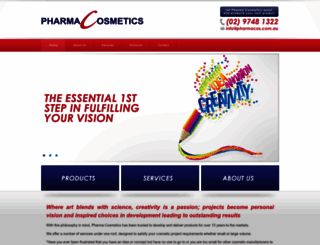 pharmacosmetics.com.au screenshot