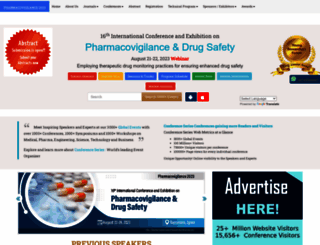 pharmacovigilance.pharmaceuticalconferences.com screenshot