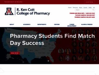 pharmacy.arizona.edu screenshot