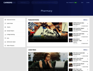 pharmacy.careers360.com screenshot