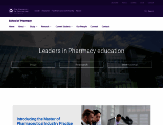 pharmacy.uq.edu.au screenshot