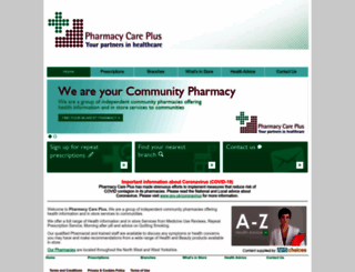 pharmacycareplus.co.uk screenshot
