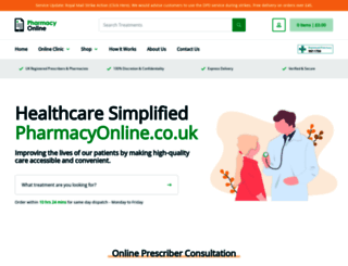 pharmacyonline.co.uk screenshot