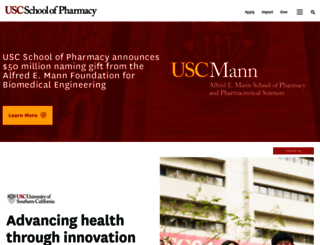 pharmacyschool.usc.edu screenshot