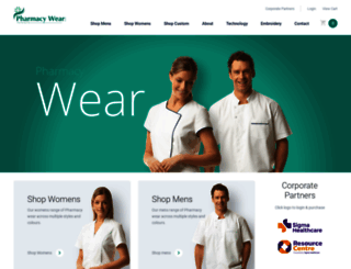 pharmacywear.com.au screenshot