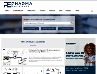 pharmaexcipients.com screenshot